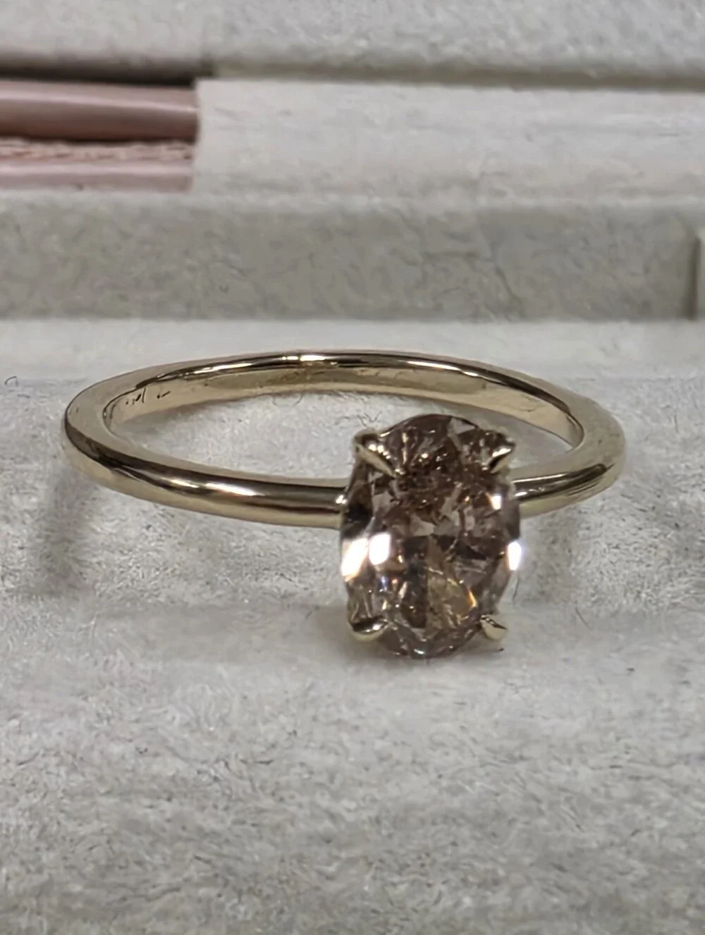 GIA 0.96ct. Champagne Diamond Solitaire Ring in Yellow Gold